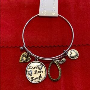 Adidas Silver and Gold Charm Bracelet